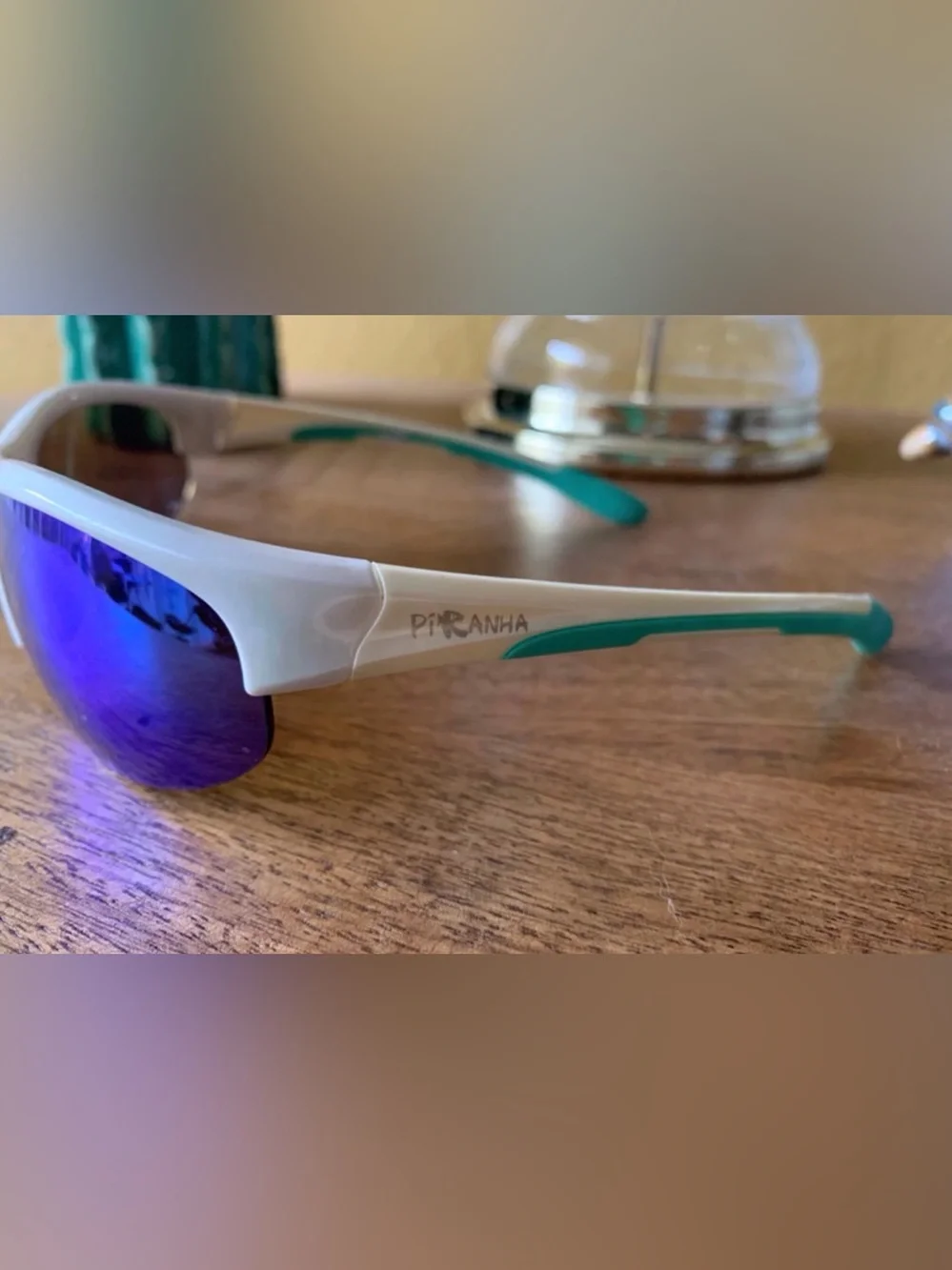 Vintage Piranha Women’s Polarized Sunglasses Sporty Gorp y2k Turquoise htf